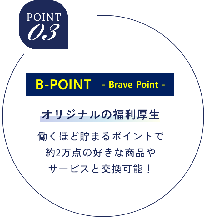 point03 オリジナルの福利厚生